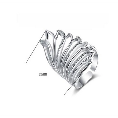 Diamond Angel Wings Ring