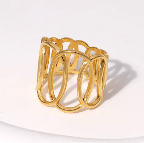 18K Gold Plated Ring with Minimalist Design (Single)